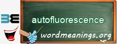WordMeaning blackboard for autofluorescence